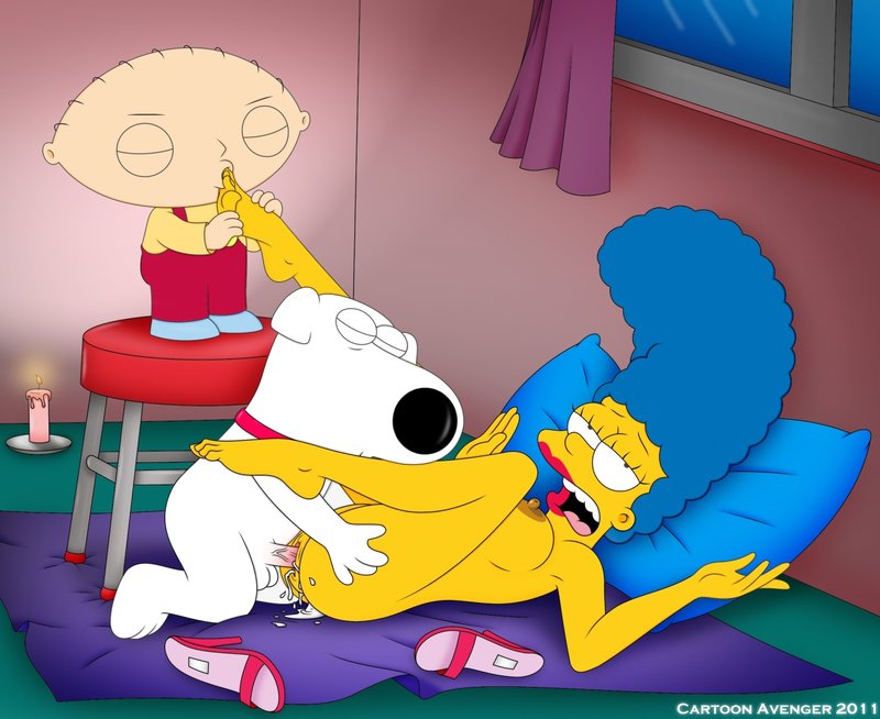 686408 - Brian_Griffin Family_Guy Marge_Simpson Stewie_Griffin The_Simpsons cartoon_avenger crossover.jpg